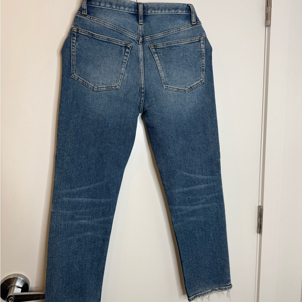 NWOT RE/DONE Stove Pipe Jeans Straight Leg Jeans 90’s High Mid Rise Denim Sz 26 - Picture 7 of 8